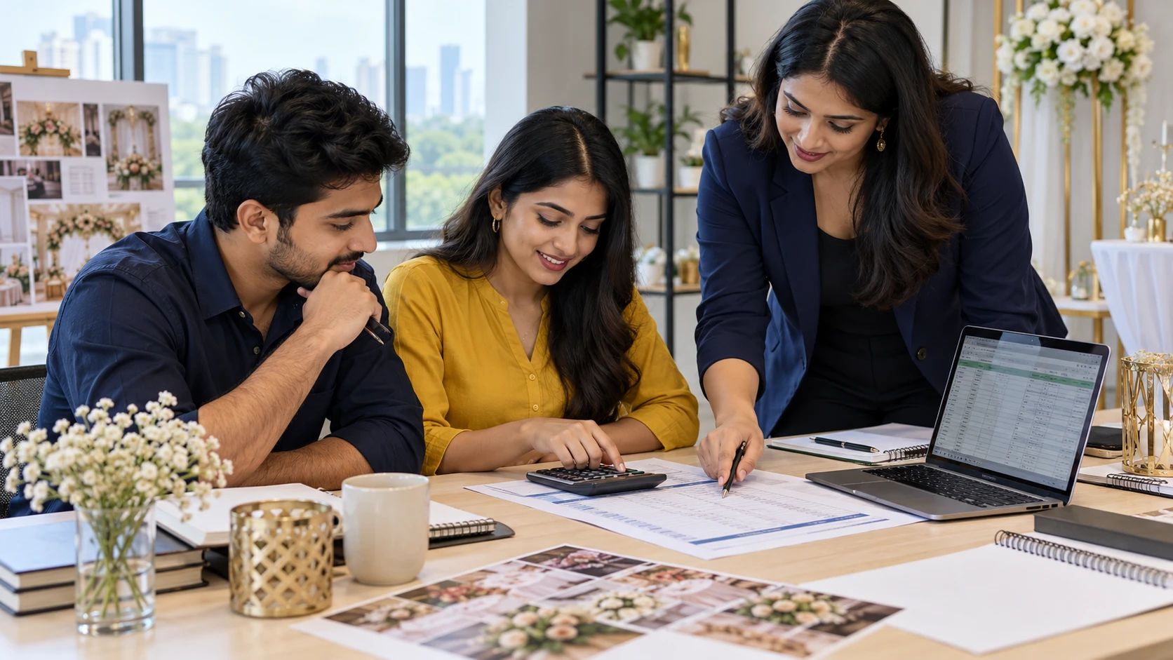 Event Budgeting, Client Servicing & Entrepreneurship Course — AI-generated training illustration