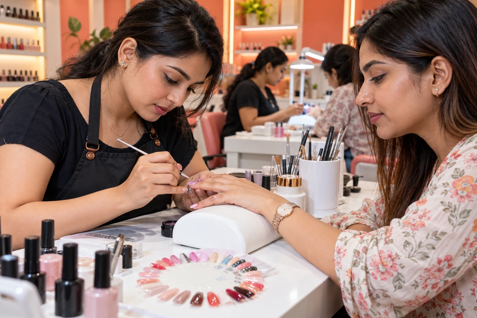 Professional Nail Art & Nail Extension Course supervised training — AI illustration