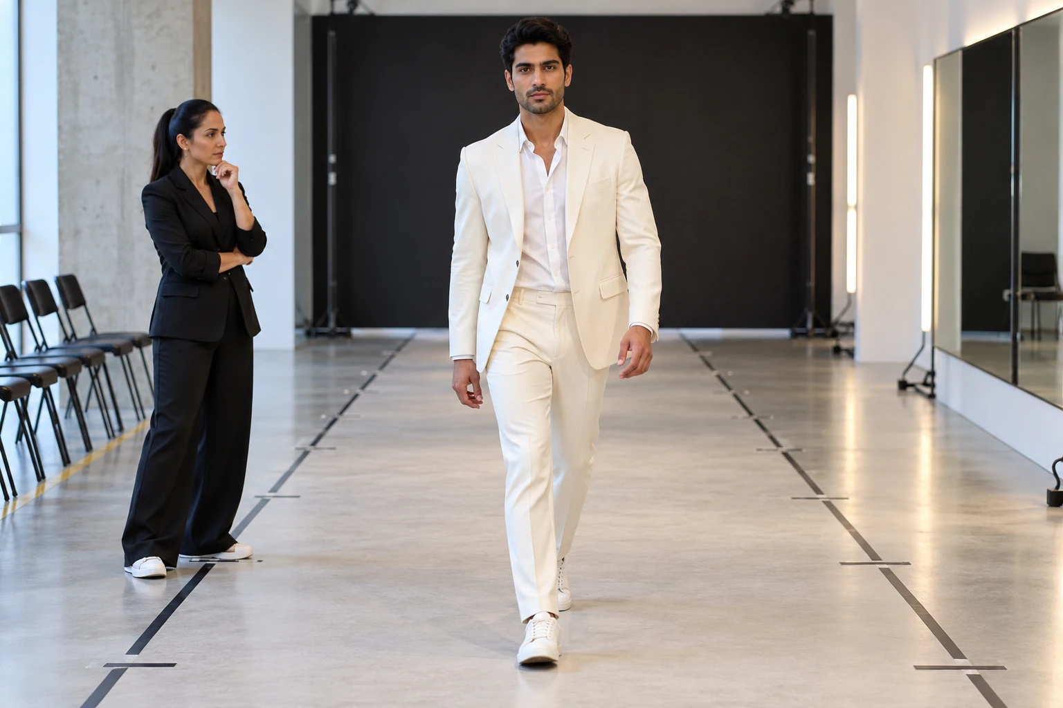 Ramp Walk & Runway Modeling Course — AI illustration