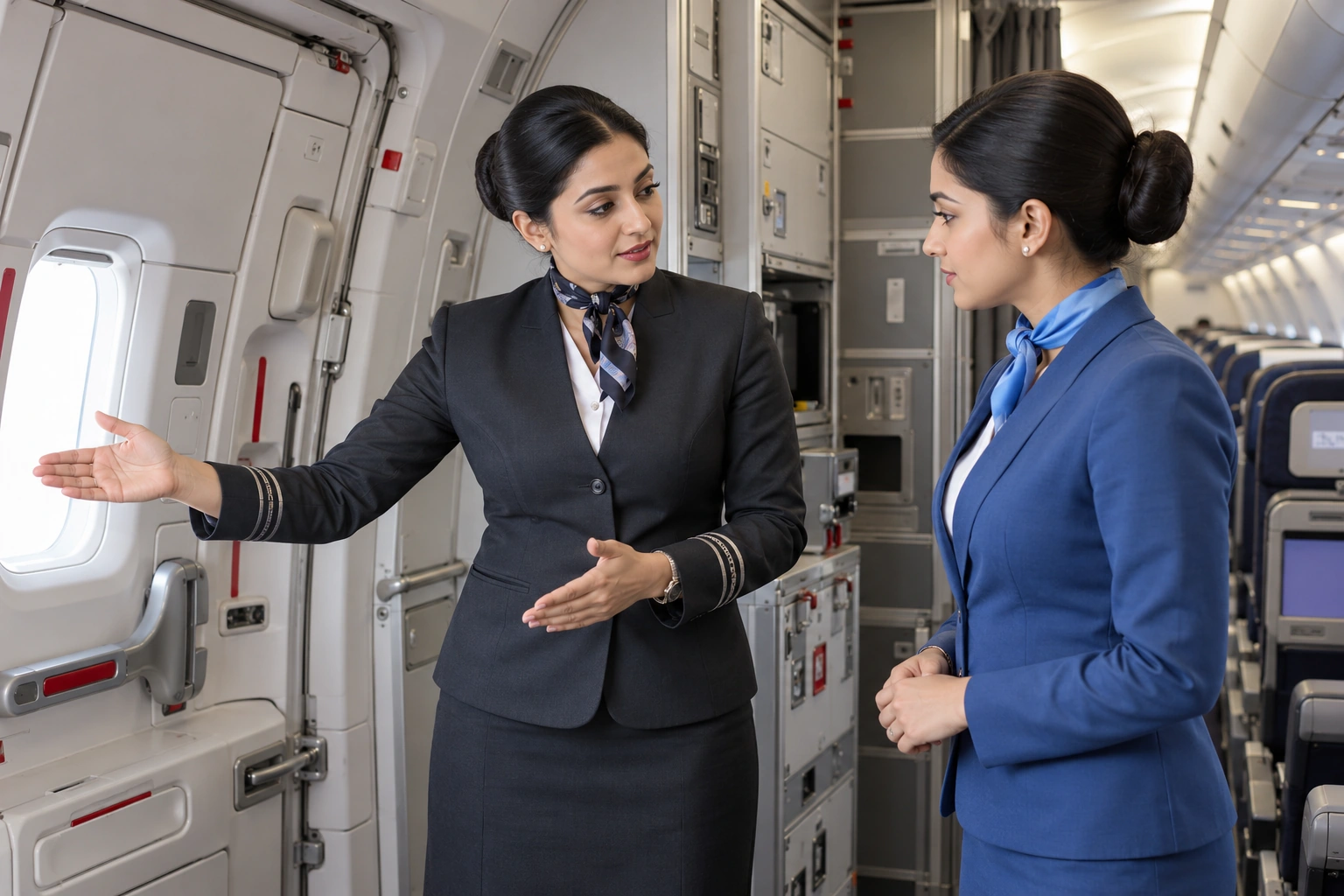 Air hostess career training — AI-generated illustration